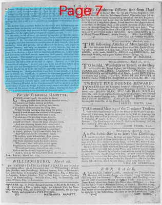 Page thumbnail for The Virginia Gazette