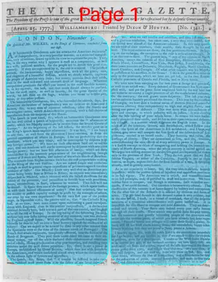 Page thumbnail for The Virginia Gazette