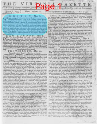 Page thumbnail for The Virginia Gazette