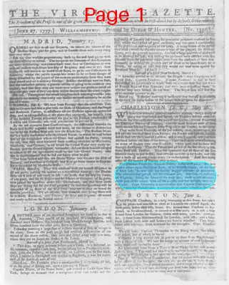 Page thumbnail for The Virginia Gazette