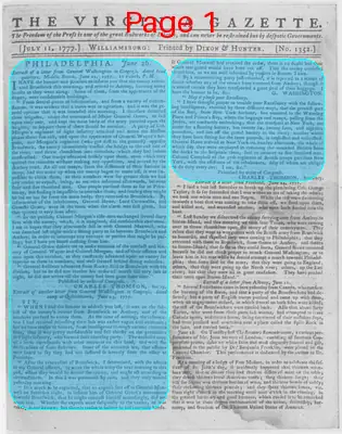 Page thumbnail for The Virginia Gazette