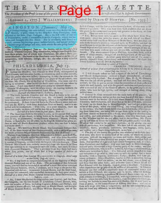 Page thumbnail for The Virginia Gazette