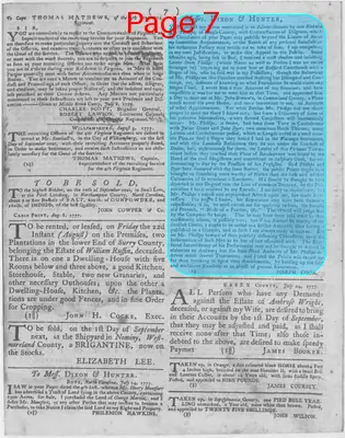 Page thumbnail for The Virginia Gazette