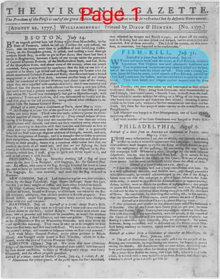 Page thumbnail for The Virginia Gazette