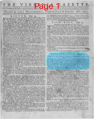 Page thumbnail for The Virginia Gazette
