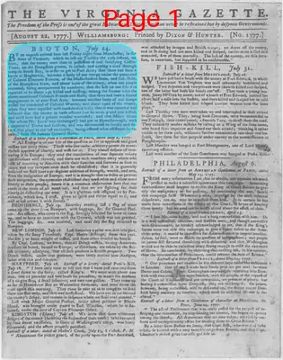 Page thumbnail for The Virginia Gazette