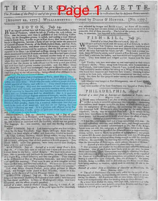 Page thumbnail for The Virginia Gazette