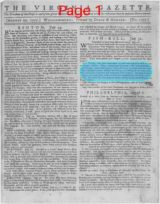 Page thumbnail for The Virginia Gazette