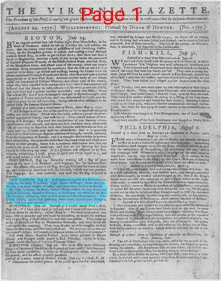 Page thumbnail for The Virginia Gazette