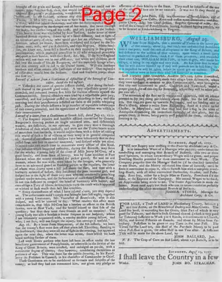 Page thumbnail for The Virginia Gazette