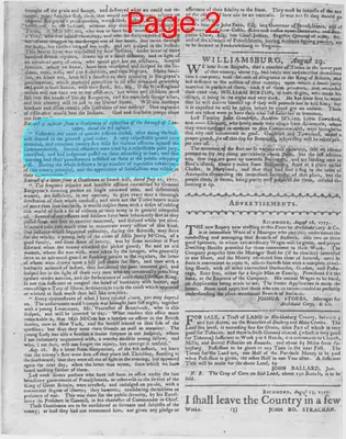 Page thumbnail for The Virginia Gazette