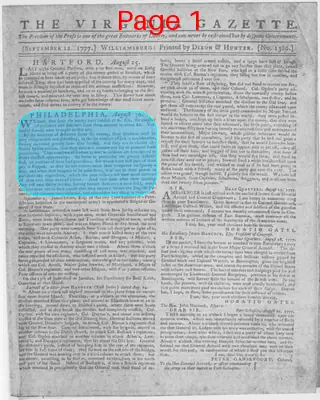 Page thumbnail for The Virginia Gazette