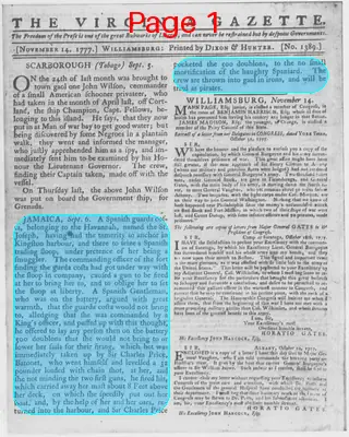 Page thumbnail for The Virginia Gazette