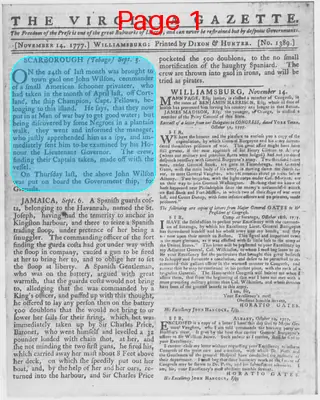 Page thumbnail for The Virginia Gazette