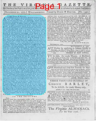 Page thumbnail for The Virginia Gazette