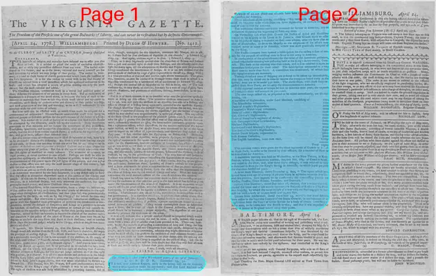 Page thumbnail for The Virginia Gazette