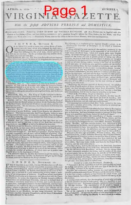 Page thumbnail for The Virginia Gazette