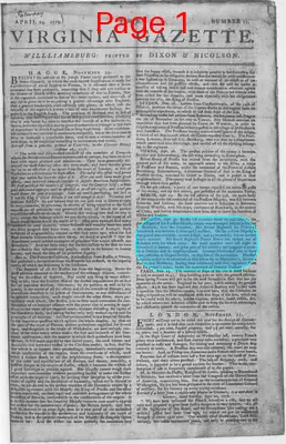 Page thumbnail for The Virginia Gazette