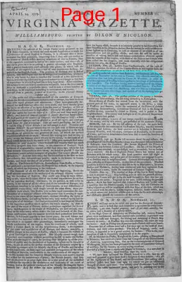 Page thumbnail for The Virginia Gazette
