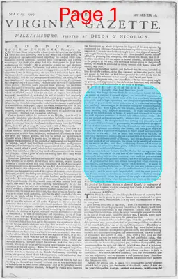 Page thumbnail for The Virginia Gazette