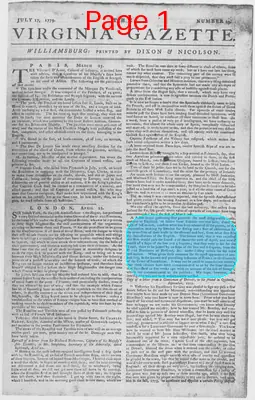 Page thumbnail for The Virginia Gazette