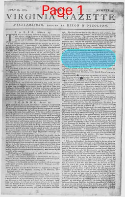 Page thumbnail for The Virginia Gazette