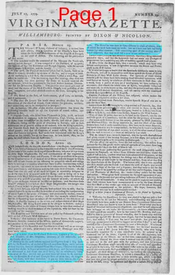 Page thumbnail for The Virginia Gazette
