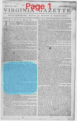 Page thumbnail for The Virginia Gazette