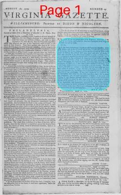 Page thumbnail for The Virginia Gazette