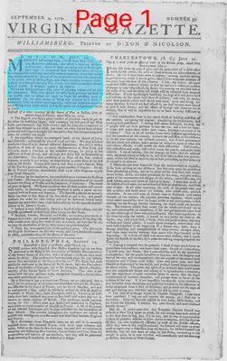 Page thumbnail for The Virginia Gazette