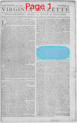 Page thumbnail for The Virginia Gazette
