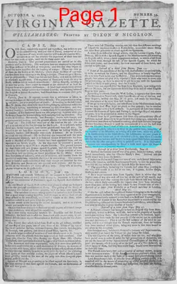 Page thumbnail for The Virginia Gazette