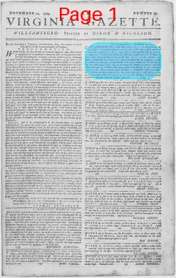 Page thumbnail for The Virginia Gazette
