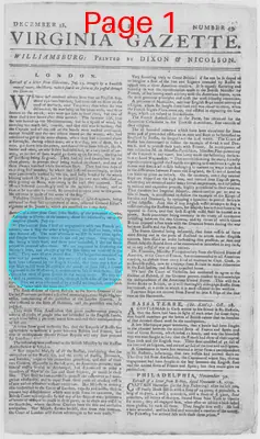 Page thumbnail for The Virginia Gazette