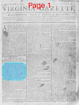 Page thumbnail for The Virginia Gazette