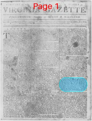Page thumbnail for The Virginia Gazette