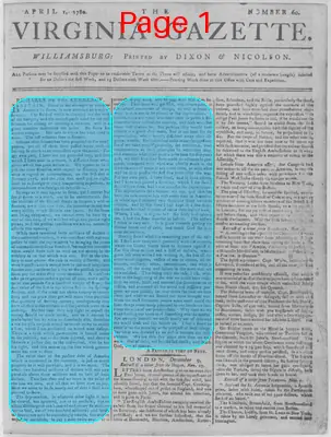 Page thumbnail for The Virginia Gazette