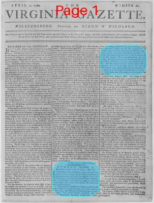 Page thumbnail for The Virginia Gazette
