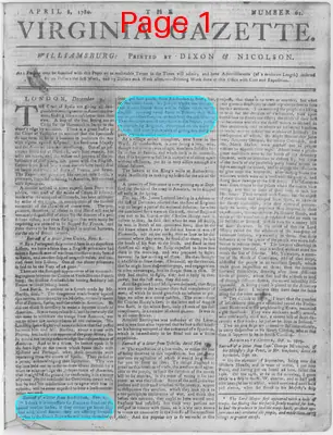 Page thumbnail for The Virginia Gazette