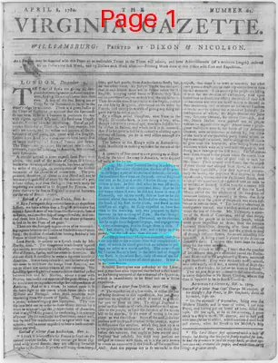 Page thumbnail for The Virginia Gazette