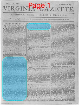 Page thumbnail for The Virginia Gazette