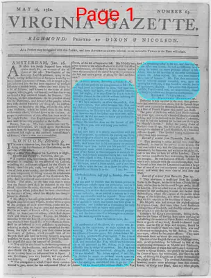 Page thumbnail for The Virginia Gazette