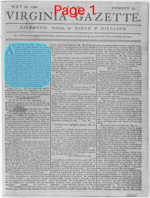 Page thumbnail for The Virginia Gazette