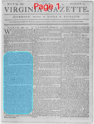 Page thumbnail for The Virginia Gazette