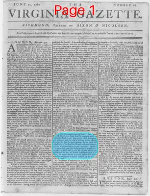 Page thumbnail for The Virginia Gazette