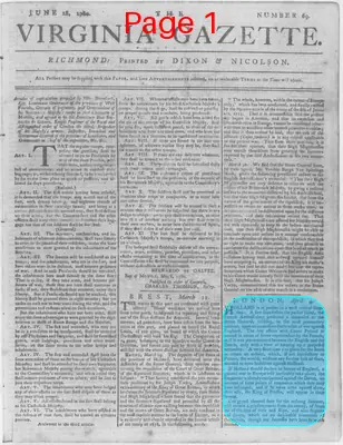 Page thumbnail for The Virginia Gazette