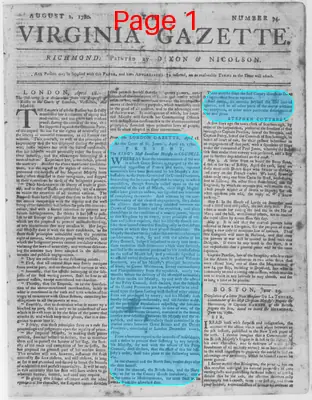Page thumbnail for The Virginia Gazette