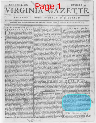 Page thumbnail for The Virginia Gazette