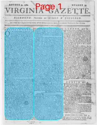 Page thumbnail for The Virginia Gazette