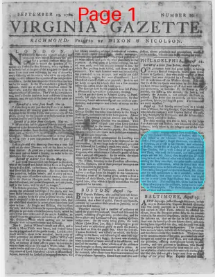 Page thumbnail for The Virginia Gazette